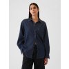 GAP 797179-01 Chambray oversize košile Big Shirt Tmavě modrá