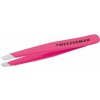 Tweezerman Mini Slant pinzeta so zošikmeným koncom mini s cestovným púzdrom Neon Pink