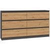 Topeshop M6 140 ANT/ART KPL komoda