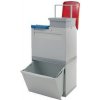 Plastový odpadkový kôš EKOMODUL na triedený odpad, objem 1 x 30 l + 2 x 15 l