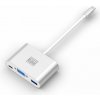 BOX Products redukcia USB-C na VGA + USB 3.0 - strieborná BX-BCVGASL