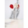 Kvet MagicHome Vianoce, ruža, krémová, 17 cm, veľkosť kvetu: 9 cm