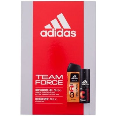 Adidas Team Force 3in1 darčekový set 150ml deodorant + 250ml sprchový gel pre mužov