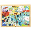 Viga Detské drevené puzzle Viga Hasiči 48 dielov