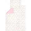 Detské 2-dielne prestieradlo so vzorom, bavlna - ružové