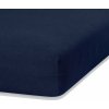 Tmavomodrá napínacia froté plachta 180x200 cm Ruby – Restilo
