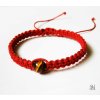 Červený shamballa náramok s tigrím okom (Shamballa náramok s tigrím okom)