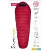 Spací vak Warmpeace Solitaire 1000 - 170 cm stuha červená/čierna pravá