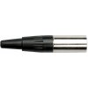 N-CON Mini XLR Plug 4 Pole Nikkel Male s Black Endcap