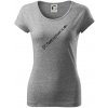 Klarinet nápis - Dámske tričko Pure - XL ( Tmavosivý melír )