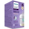 Avent Natural Response priehľadná fľaša s cumlíkom s ventilom AirFree 125 ml