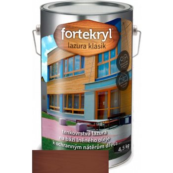 Fortekryl Lazúra Klasik 4,5 kg teak