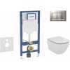 Geberit Duofix Set predstenovej inštalácie, klozetu Tesi a dosky, tlačidlo Sigma30, matný chróm/chróm SANI11CD2122