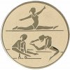 Ženská gymnastika : Emblém - Nálepka na trofej Ø 25 mm zlatá