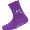 Safa nekĺzavé merino ponožky doggy lilac