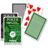 Poker Plastic 100% 1x55 listov, hnedo-zelené vyhotovenie - Piatnik