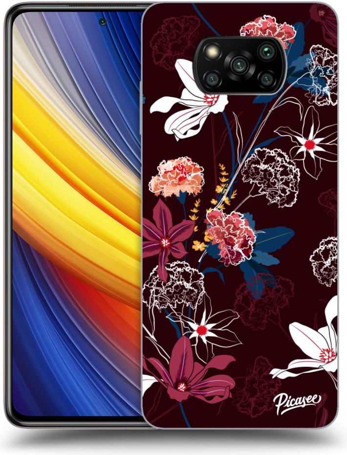Púzdro Picasee silikónové Xiaomi Poco X3 Pro - Dark Meadow čiré
