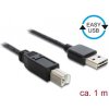 Delock Kábel EASY-USB 2.0 Typ-A samec > USB 2.0 Typ-B samec 1 m čierny