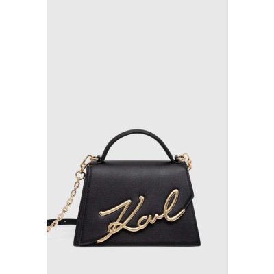 Karl Lagerfeld kožená kabelka čierna 240W3003