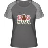 MyMate Predĺžené Tričko MY120 - Nápis Dog Mama - Grey Solid / Heather Grey - M - Dámske
