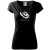 Vortex logo jednofarebné - Dámske tričko Pure - 2XL ( Čierna )