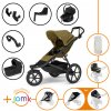 Set 11v1 Thule Urban Glide 3 Nutria green 2024+madlo+vanička Black+príslušenstvo JOMK+Thule Maple Black+Thule Alfi+adaptéry