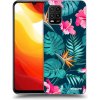 Picasee silikónový prehľadný obal pre Xiaomi Mi 10 Lite - Pink Monstera