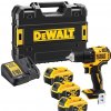 DeWALT AKU vŕtačka/skrutkovač 18V XR, 3×5,0Ah, nabíjačka, kufor TSTAK™ DCD708P3T