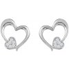 Preciosa Romantické strieborné náušnice Tender Heart s kubickou zirkóniou Preciosa 5335 00
