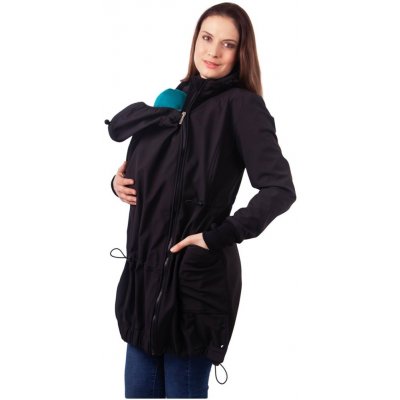 Softshellová nosičská bunda Andrea s tehotenskou vsadkou čierna
