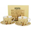 Duo Porcelánová šálka s podšálkou Klimt Ecru Tree Of Life 2 x 250 ml
