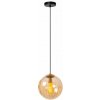 LUCIDE 45493/30/62 MONSARAZ závesné svietidlo D250mm 1xE27 čierna, jantárová