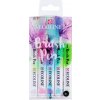 Sada akvarelových pier Ecoline - Pastel (Akvarelové perá Talens Ecoline X5 - sada 5 ks )