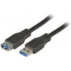 Kábel USB 3.2 Gen 1, A-A M/F 3m, 5Gbps, predlžovací, čierny, Premium