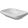 Duravit DuraStyle - Umývadlo na dosku, 60x38 cm, bez prepadu, biela 0349600000