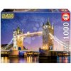Puzzle Tower Bridge London Neon Educa svetielkujúce 1000 dielov a Fix lepidlo