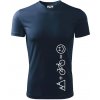 Hory bicykel úsmev - Pánske tričko Fantasy športové - 2XL ( Tmavomodrá (veľmi tmavá - skoro čierna) )