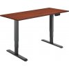 AlzaErgo Table ET1 NewGen čierny + doska TTE-01 140 × 80 cm lamino gaštan