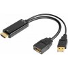 PremiumCord adaptér HDMI to DisplayPort Male/Female s napájaním z USB kportad09