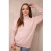 Turtleneck sweater powder pink krémová One size Kesi 5907302600271