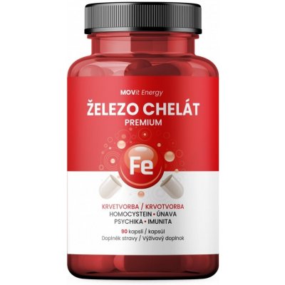 Železo Chelát Premium MOVit Energy 90 kapsúl