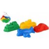 Teddies Formičky Bábovky na písek 4ks plast dopravní prostředky v síťce 12m+