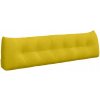 Podložka/Vankúš na operadlo Žltá 180 x 24 x 50 cm Zamat