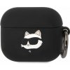 Karl Lagerfeld 3D Logo NFT Choupette Head Silikónové Puzdro na Airpods 3 Black KLA3RUNCHK