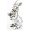 Dekoratívny Strieborný Veľkonočný Zajačik 19cm