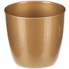 Keramický obal na kvety Terakota, pr. 12 cm, zlatá