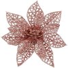 SPRINGOS Vianočná hviezda s klipom 14x13 cm ružová