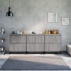 Příborníky 3 ks šedé sonoma 60 x 35 x 70 cm kompozitní dřevo Šedá 3185781