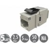 Solarix rýchlozarezávací keystone CAT6 STP / konektor RJ45 / tienený (SXKJ-6-STP-BK-NA)