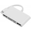 AppleMix Apple iPhone / iPad adaptér / redukcia - Lightning na HDMI + USB-A + SD / Micro SD + Lightning - biely
